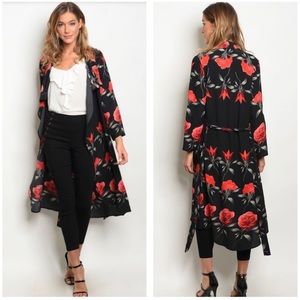 Floral print cardigan